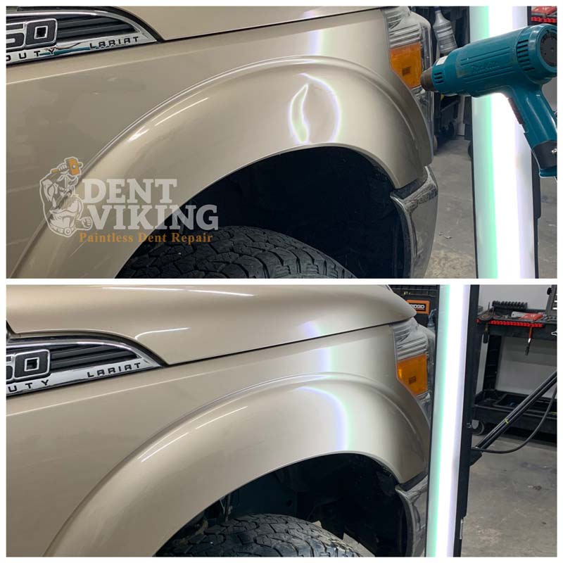 Paintless Dent Repair on Ford F250 Super Duty in Liberty Lake