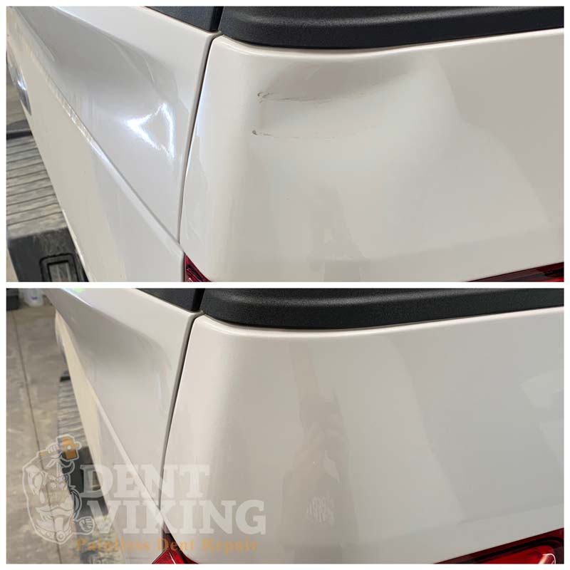 Paintless Dent Repair on Ford F150 Lariat Bedside in Hayden