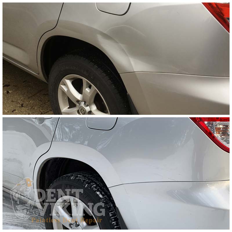 Paintless Dent Repair on Toyota RAV4 QPanel in Hayden