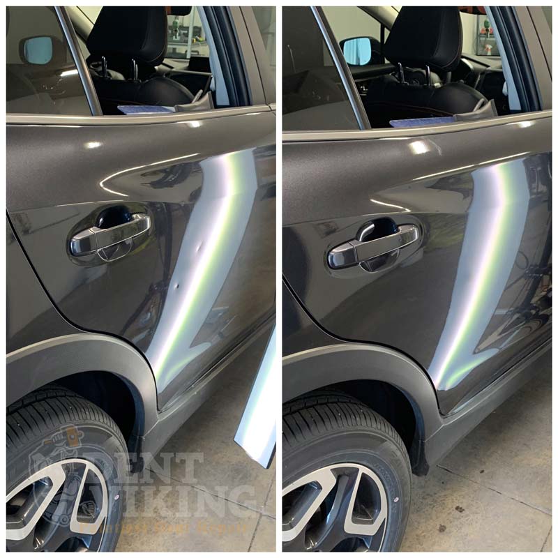 Paintless Dent repair on Subaru Door Dings in Spokane