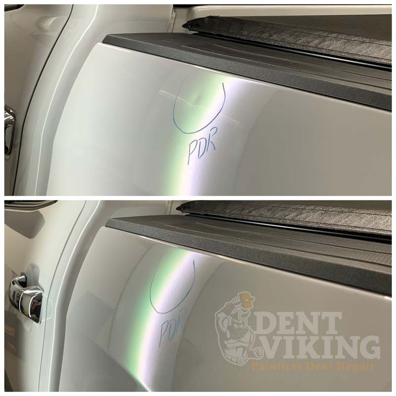 Paintless Dent Repair on Toyota Tundra Bedside in Coeur dAlene