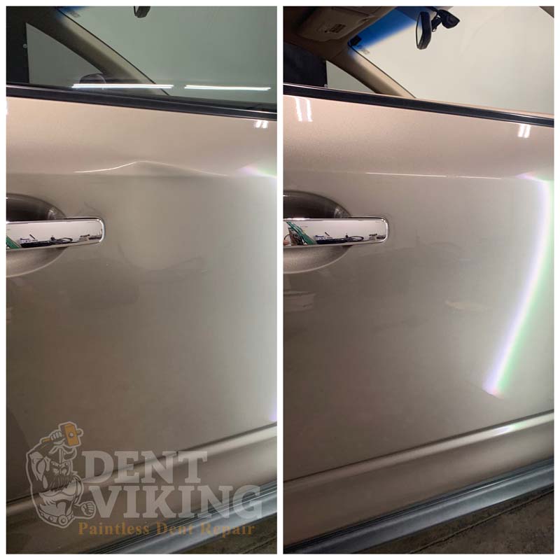 Paintless Dent Repair on Nissan Murano Door Smash in Hayden